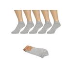OZZY SOCKS 5 Çift Dikişsiz Yazlık Dayanıklı Pamuklu Patik Çorap- Gri Sneaker Çorap (40-44)