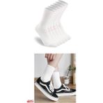 Ozzy Socks 6 Çift Beyaz Dikişsiz Pamuklu Nefes Alabilir Soket Çorap Düz Desenli - 36 - 40