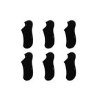 Ozzy Socks 6 Çift Kadın Beyaz Sneaker Çorabı- Görünmez Sneaker Çorap Seti- Bambu Çorap (SİYAH, 36-40)