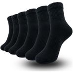 Ozzy Socks 6 Çift Logosuz Dikişsiz Pamuklu Kisa Tenis Unisex Çorap - 01-Siyah - 40 - 44