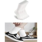 Ozzy Socks 6 Çift Logosuz Dikişsiz Pamuklu Tenis Unisex Soket Çorap - 00A-Beyaz - 36 - 40