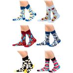 Ozzy Socks 6' Lı Organik Pamuklu Dikişsiz Erkek Çok Renkli Desenli Çorap - 39 - 42 - Haki