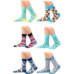 Ozzy Socks 6' Lı Organik Pamuklu Dikişsiz Erkek Çok Renkli Desenli Çorap - 39 - 42 - Pembe