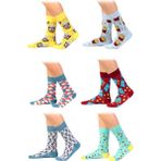 Ozzy Socks 6' Lı Organik Pamuklu Dikişsiz Erkek Çok Renkli Desenli Çorap - 39 - 42 - Yeşil