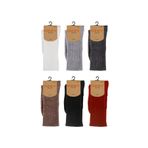 OZZY SOCKS 6'lı Kışlık Kadın Yünlü Uyku Çorabı - Yumuşak ve Rahat Soft Touch Tasarım (Siyah, Gri, Füme)