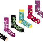 OZZY SOCKS 6'lı Organik Pamuklu Dikişsiz Kadın Çorap Seti - Canlı Renkler ve Desenlerle, Rahat ve Yumuşak, Asorti-5 (39-42)