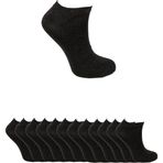 Ozzy Socks Erkek 12'li Dikişsiz Patik Çorap Siyah 40/44
