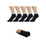 Ozzy Socks Erkek 5'li Dikişsiz Pamuklu Patik Çorap Siyah 40/44