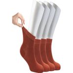 Ozzy Socks Kadın 4 Çift Bambu Lastiksiz Sıkmayan Diabetik Bilek Çorap