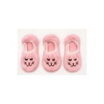 Ozzy Socks Kadın Pembe Kedi Desenli Uyku Patik Çorap, 35-40 Beden, 3'Lü Paket