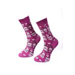 OZZY SOCKS Kalp Desenli Çorap - Pembe Pamuklu Soket Çorap- Renkli Kadın Çorap (Çok Renkli, 39-42)