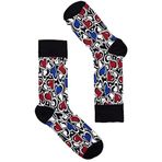 OZZY SOCKS Kalp Desenli Çorap - Siyah Pamuklu Soket Çorap - Renkli Kadın Çorap (Çok Renkli, 35-38)