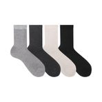 Ozzy Socks Kışlık Dayanıklı Topuk ve Burun Kadın Havlu Soket Çorap 4'lü Çok Renkli