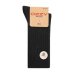 Ozzy Socks Kışlık Siyah Erkek Lambswool Yünlü Uyku Çorabı Soft Touch 1 Çift Siyah