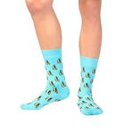 OZZY SOCKS Moto Desenli Pamuklu Çorap - Eğlenceli ve Rahat Tasarım Hediye Çorap (Turkuaz / 43-46)