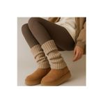 Ozzy Socks Original Premium Tozluk %100 Akrilik Triko Örgü Leg Warmer Ayak Isıtıcı Bej