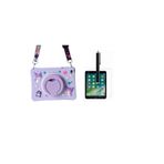 OzzyCase Apple iPad İle Uyumlu 9 Nesil 10 2 İnç A2602 A2604 Kuromi Askılı Tablet Kılıfı+Kalemi+Kirilmaz Cam,Lila