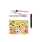 OzzyCase iPad 10 Nesil 9 İnç İle Uyumlu A2696 A2757 Arılı Standlı Askılı Tablet Kılıfı+Tablet Kalemi,Sarı