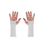 ozzyes Voleybol Elliği 1 Çift - Likralı Sporcu Elliği, Parmaklı Tasarımlı Voleybol Kolluğu, Yüksek Koruma ve Rahatlık Sağlayan OZE-34 (Beyaz, L)