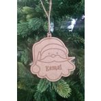 P.E.K.Shop Ahşap İsme Özel Noel Baba Ağaç Süsü Yılbaşı Ağacı Süslemesi
