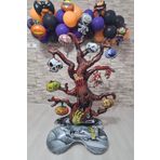 P.E.K.Shop Ayaklı Cadılar Bayramı Ağacı Folyo Balon Dallı Korkunç Halloween Ağaç Folyo Balon Yerde Durabilen Dev Balon