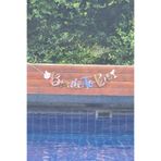 P.E.K.Shop Bride To Be Banner Rose Gold Parlak Çiçek Kadeh Kartlı Bride To Be Yazısı Duvar Süsü