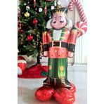 P.E.K.Shop Kırmızı Kurşun Asker Folyo Balon Yılbaşı Balonu Fındıkkıran Nutcracker Şekilli Folyo Balon