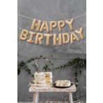 P.E.K.Shop Krem Karamel Happy Birthday Harf Balonlar Retro Doğum Günü Balon Seti