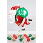 P.E.K.Shop Noel Baba Balonu - Yılbaşı Süsleme Balonları Patenli Hediyeli Noel Baba Balonu