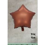 P.E.K.Shop Retro Çikolata Kahve Renk Yıldız Balon 18inç 45cm