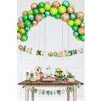 P.E.K.Shop Safari Doğum Günü Balon Zinciri Yeşil Gold Safari Banner Evde Süsleme Seti