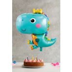 P.E.K.Shop Tatlı Dinozor Folyo Balon MAVİ Renkli Doğum Günü Süsleri Dinazor Balon