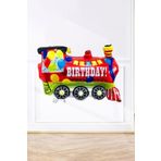 P.E.K.Shop Tren Folyo Balon Tren Şekilli Doğum Günü Balonu 80 cm