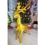 P.E.K.Shop Yılbaşı Gold Geyik Balon Orta Boy Ayaklı Dik Durabilen Altın Geyik Balon