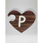 P Harfi (Sağ Parça) – Ahşap Puzzle Kalp Harf Magnet – Buzdolabı Süsü – İkili Uyumlu (kod:1028)