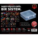 P-Serisi Pb-1 Şeffaf Plastik Organizer, Saklama, Ambalaj Kutu ( 22.5X20.5X7.5 cm )