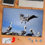 P022 Leylek Sürüsü Kuş Türü 240 Parça Puzzle Yapboz Tablo