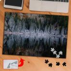 P046 Karlı Çam Ağaçları Manzarası 240 Parça Puzzle Yapboz Tablo