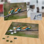 P098 Dalda Renkli İki Kuş 99 Parça Puzzle Yapboz