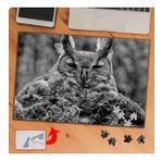 P110 Sevimli Yabani Baykuş 240 Parça Puzzle Yapboz Tablo