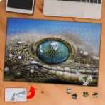 P123 Mavi Renkli Yılan Gözü 240 Parça Puzzle Yapboz Tablo