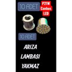 P21W 10 Adet Stop Sinyal Geri Vites Lambası LED Canbus