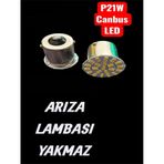 P21W 2 Adet LED Ampul Canbus Plaka Tavan Bagaj Plaka Araç Iç Aydınlatma Arıza Işığı Yakmaz