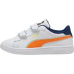 P402830 Puma Smash 3.0 Playdate V Ps çocuk Spor Ayakkabı Beyaz - Beyaz - Turuncu