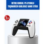 P5 Gamepad Taşınabilir Retro Oyun Konsolu 520 Oyunlu Ergonomik Tasarım ve Kablosuz Bağlantı