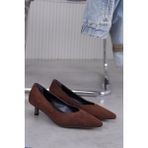 P923 Model 3 cm Topuklu Yei Sezon Topuklu Ayakkabı Stiletto Kah.suet