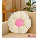 Pababo Dekoratif Papatya Şeklinde Peluş Yastık 40 cm – Yumuşak ve Konforlu Tasarım - 40 x 40 cm - Krem - Pembe