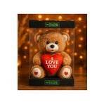 Pababo Özel 90 Premium Kutu Içerisinde Sevgiliye Özel Kalpli (I LOVE YOU) Yazılı Sevimli Peluş Ayıcık