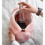 Pababo Peluş Seyahat Çantası (Uzun Tüylü) - Yumuşak Ve Şık Tasarım - 6GA-Pembe