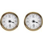 Pabiflo 2x Gelgit Saati, Hava Istasyonu Için Duvara Monte Test Cihazı Bakır Kabuk Deniz, Gelgit Saati Kullanan Duvara Asılı Tekne, 115MM (Yurt Dışından) - White - Beyaz